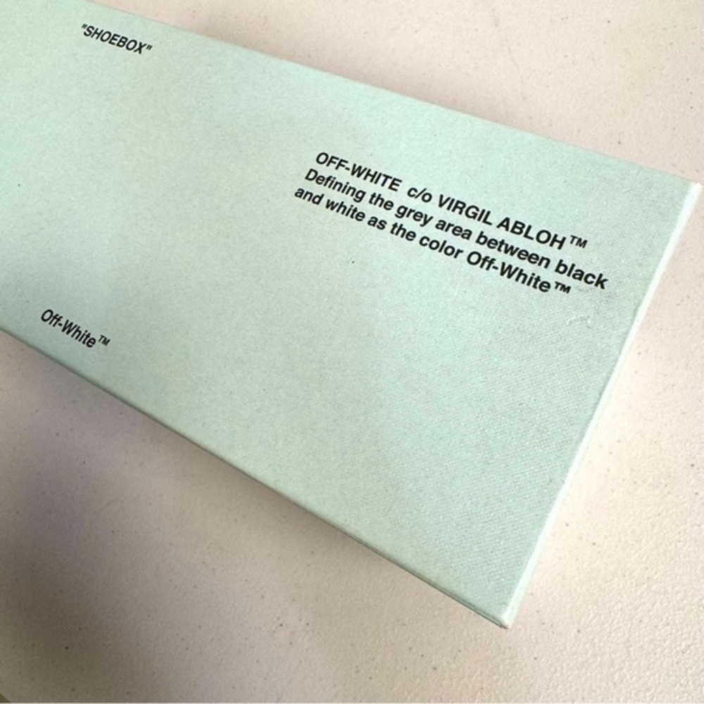 OFF-WHITE shoebox Ablo Virgil official "shoe box" aqua mint green orange